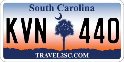 SC license plate KVN440