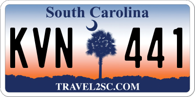 SC license plate KVN441