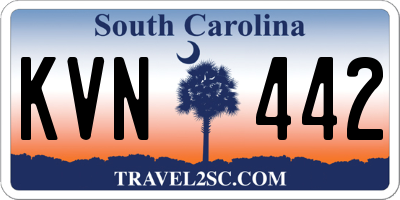 SC license plate KVN442