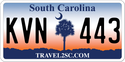 SC license plate KVN443