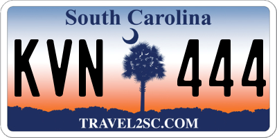 SC license plate KVN444