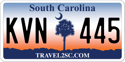 SC license plate KVN445
