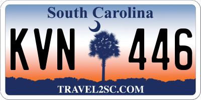 SC license plate KVN446