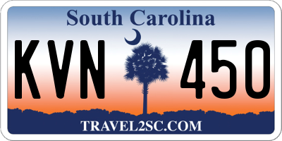 SC license plate KVN450