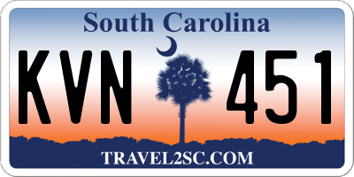 SC license plate KVN451