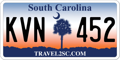 SC license plate KVN452