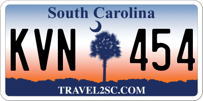 SC license plate KVN454