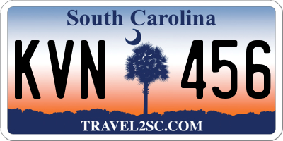 SC license plate KVN456