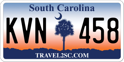 SC license plate KVN458