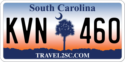 SC license plate KVN460