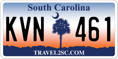 SC license plate KVN461