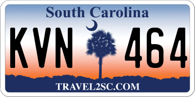 SC license plate KVN464