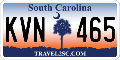 SC license plate KVN465