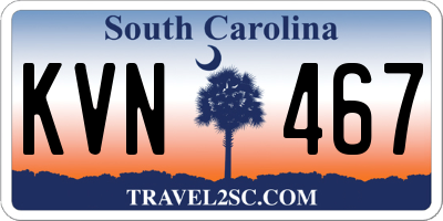 SC license plate KVN467