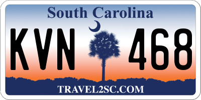 SC license plate KVN468