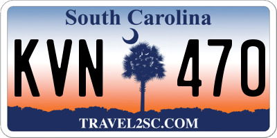 SC license plate KVN470