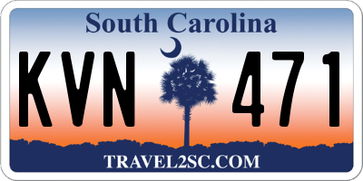 SC license plate KVN471