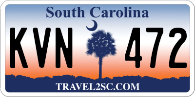 SC license plate KVN472
