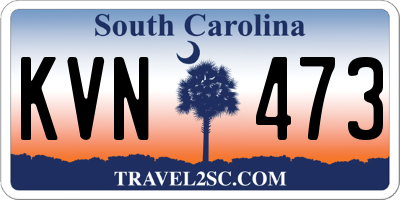 SC license plate KVN473