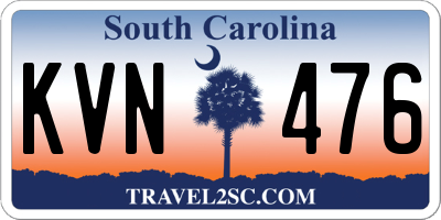 SC license plate KVN476