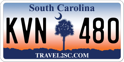 SC license plate KVN480