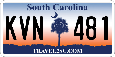 SC license plate KVN481