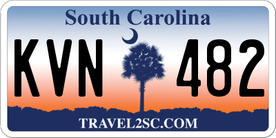SC license plate KVN482