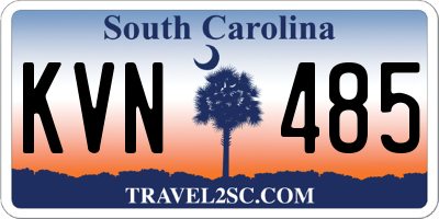SC license plate KVN485