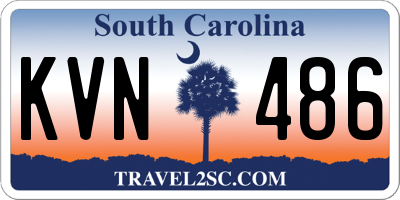 SC license plate KVN486