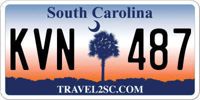 SC license plate KVN487