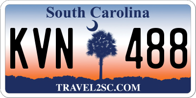 SC license plate KVN488