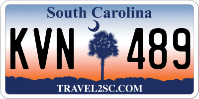 SC license plate KVN489