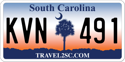 SC license plate KVN491