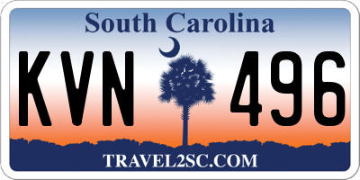 SC license plate KVN496