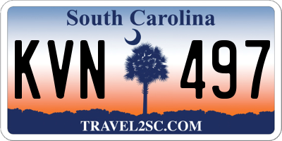 SC license plate KVN497