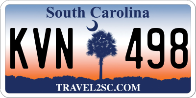 SC license plate KVN498