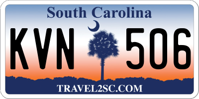 SC license plate KVN506