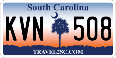 SC license plate KVN508