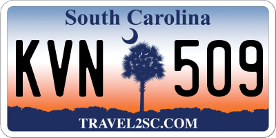SC license plate KVN509