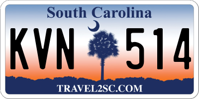 SC license plate KVN514