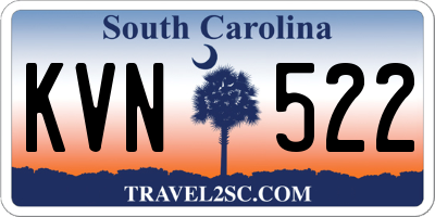 SC license plate KVN522