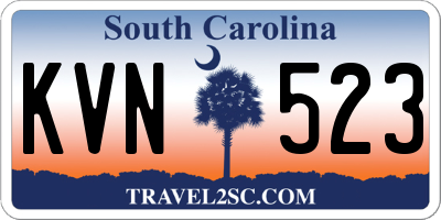 SC license plate KVN523
