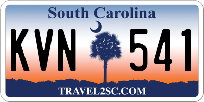 SC license plate KVN541