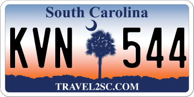 SC license plate KVN544