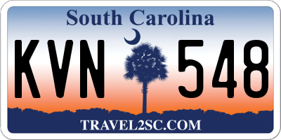 SC license plate KVN548
