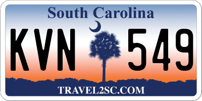 SC license plate KVN549