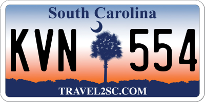 SC license plate KVN554
