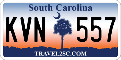 SC license plate KVN557
