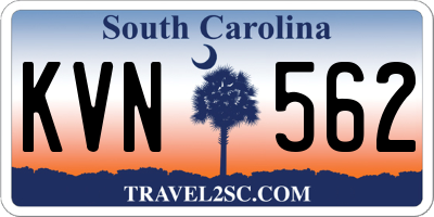 SC license plate KVN562