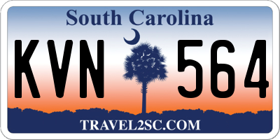 SC license plate KVN564